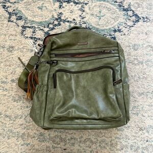 NWT Cluci Vintage Style Vegan Leather Backpack